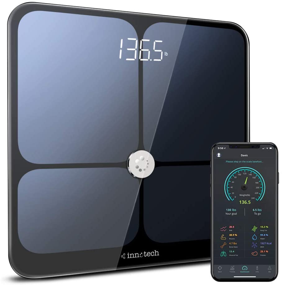 Upgraded Version Bluetooth Smart Digital Scales for Body Weight Scale  Bathroom Scale Body Fat WiFi Scale,in Depth Body Composition Analyzer with  Smartphone APP,Best Fitness Scale Weight Loss Tracker